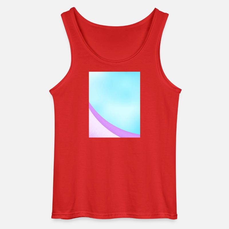 Abstract Pastel Gradient Design - Gildan Men’s Tank Top - red