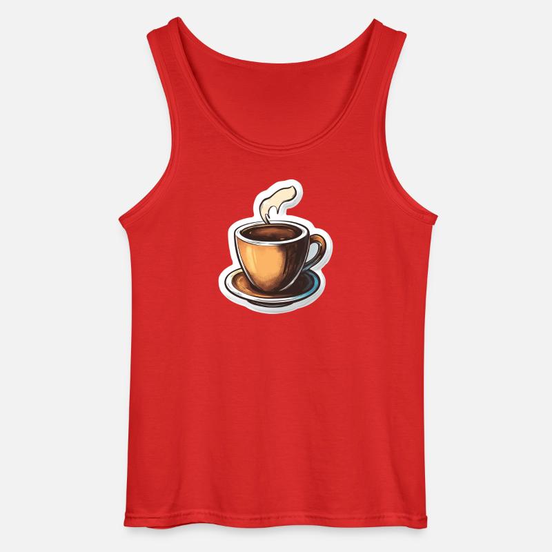 Kaffee - Gildan Männer Tank Top - Rot