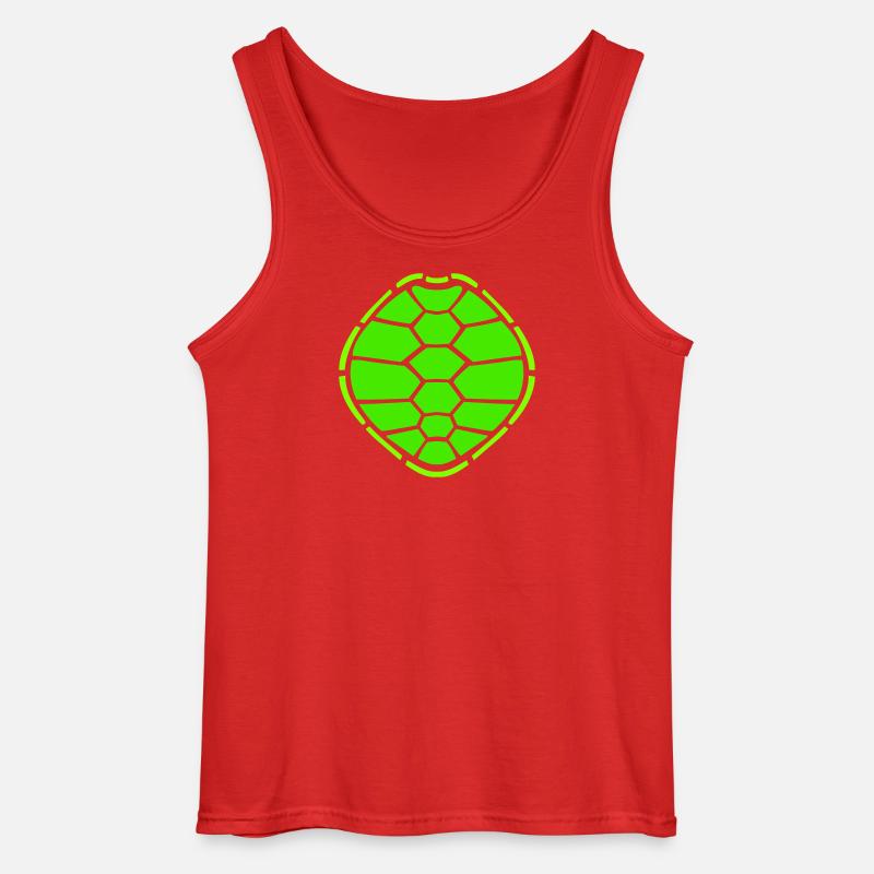 Turtle shell pattern turtle icon cool - Gildan Men’s Tank Top - red