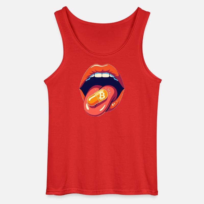 bitcoin orangepill basic - Gildan Men’s Tank Top - red