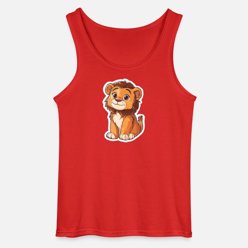 Löwe - Gildan Männer Tank Top - Rot