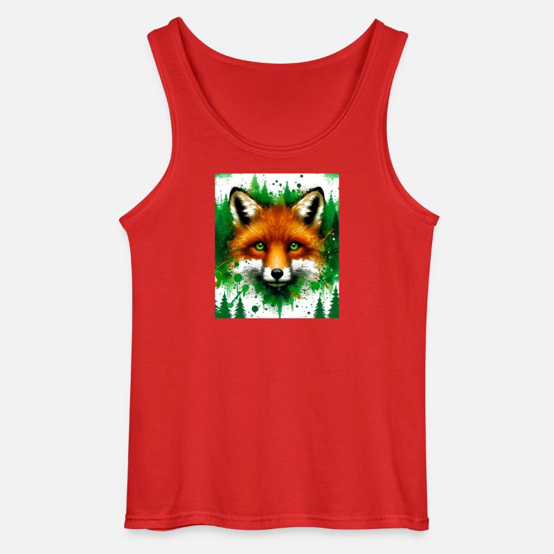 Fuchs - Gildan Männer Tank Top - Rot