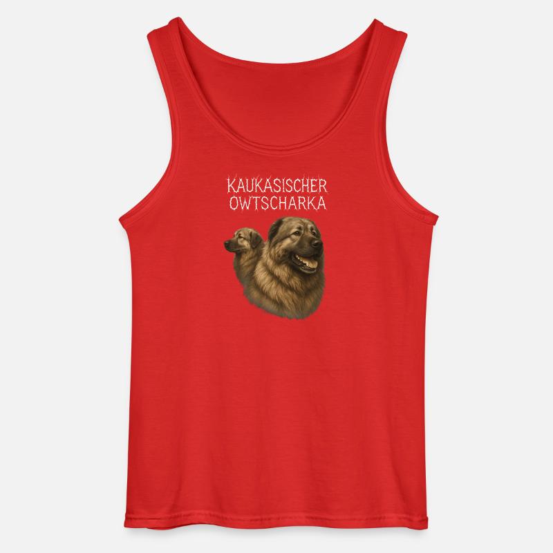 Kaukasischer Owtscharka - Gildan Männer Tank Top - Rot