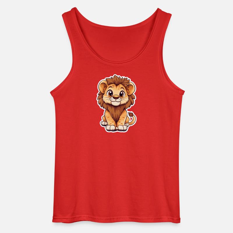 Löwe - Gildan Männer Tank Top - Rot