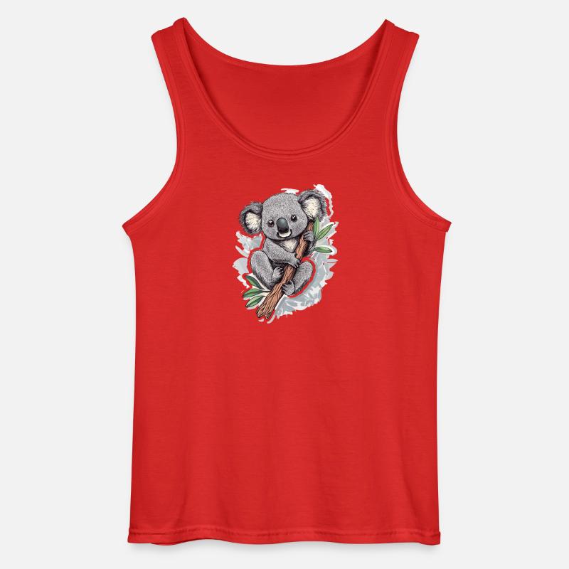 Koala - Gildan Männer Tank Top - Rot