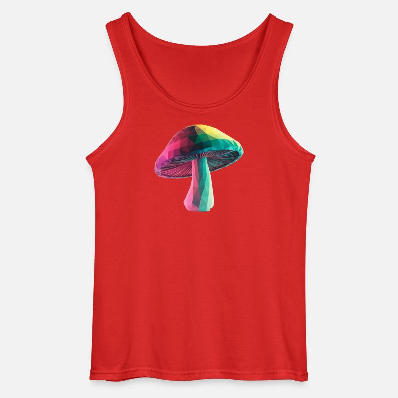 Pilz - Cooles Low-Poly-Logo - Gildan Männer Tank Top - Rot
