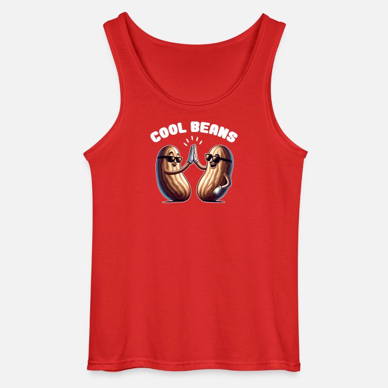 High Five Plug-in-Bohnen - Gildan Männer Tank Top - Rot