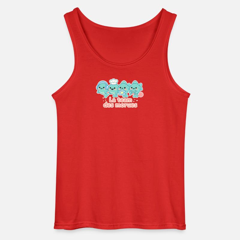 Das Team der nautischen Kabeljau-Maskottchen - Gildan Männer Tank Top - Rot