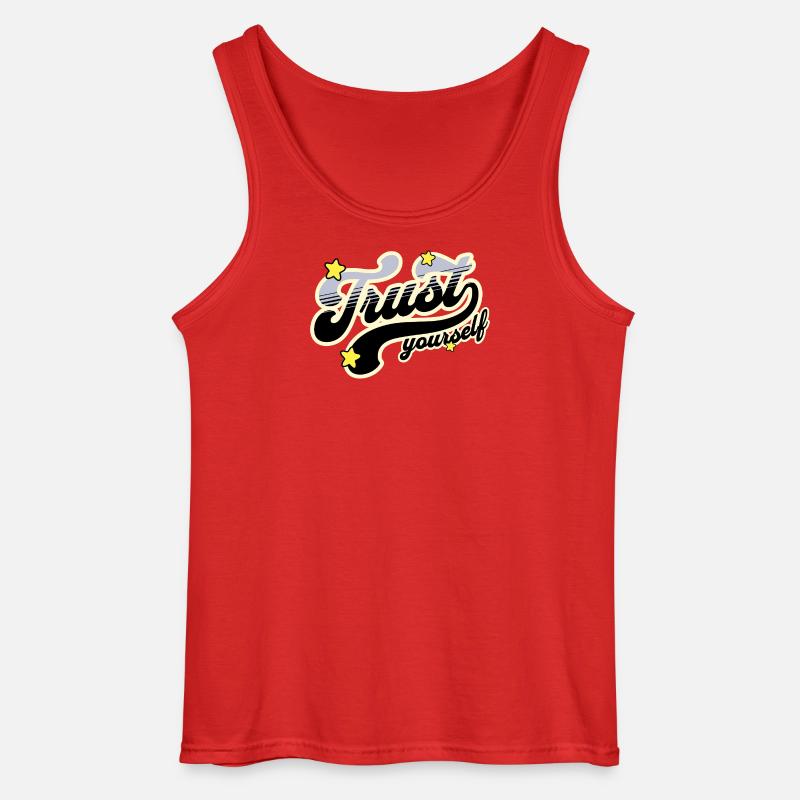 Retro Vertrauen Sie sich selbst - Gildan Männer Tank Top - Rot