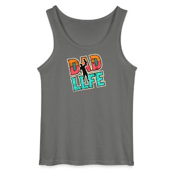 Papa Leben, Vaters Geschenk - Gildan Männer Tank Top - Anthrazit - Vorne - AI Model Male 185 dark (185cm)