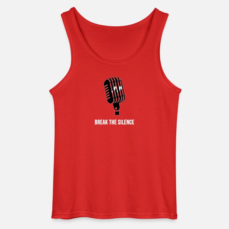 Break the Silence - Gildan Männer Tank Top - Rot