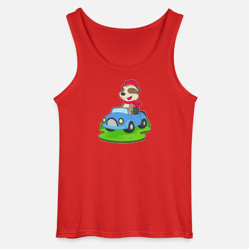 Erdmännchen Auto - Gildan Männer Tank Top - Rot