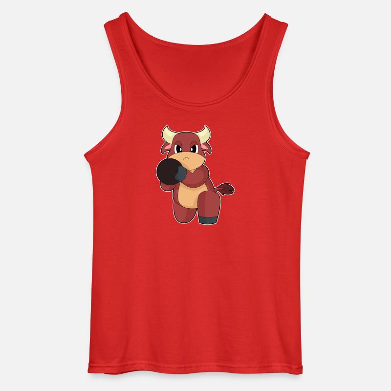 Stier Bowling Bowlingkugel - Gildan Männer Tank Top - Rot