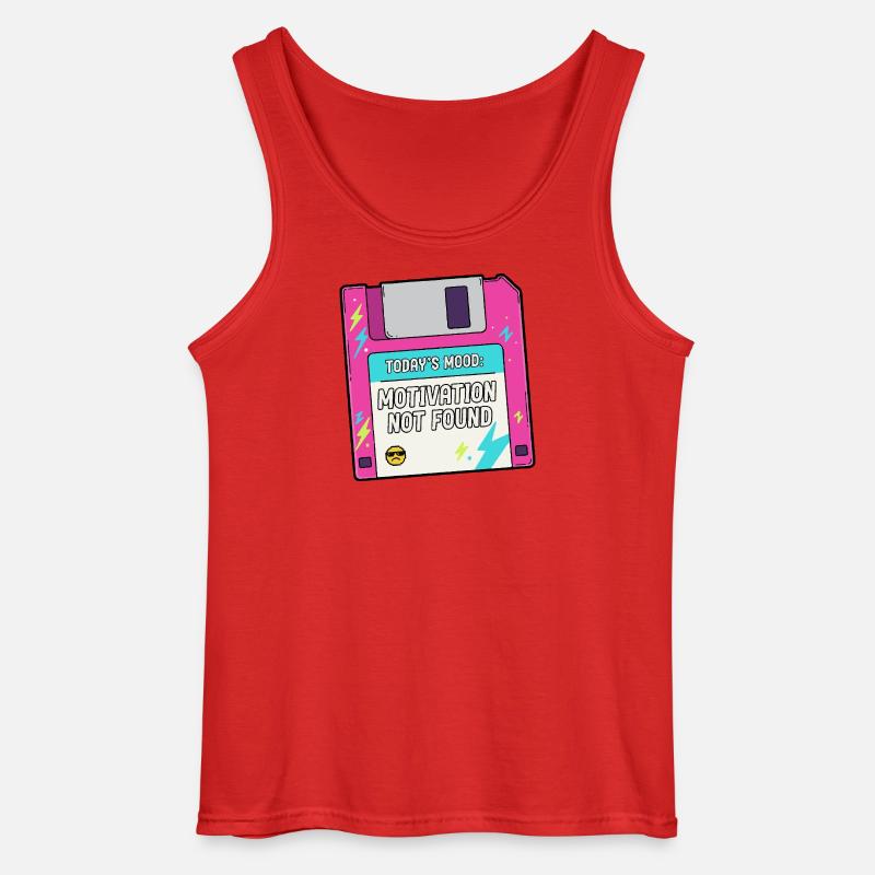 Auf der Diskette fehlt die Motivation - Gildan Männer Tank Top - Rot