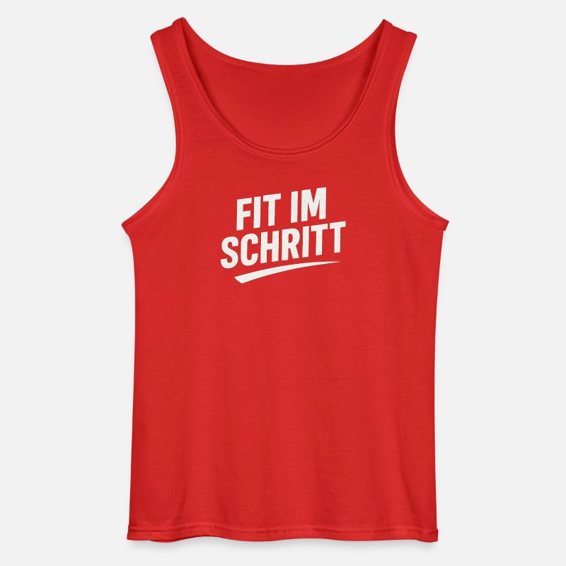 FUELED BY PROTEIN AND RAGE  - Gildan Männer Tank Top - Rot