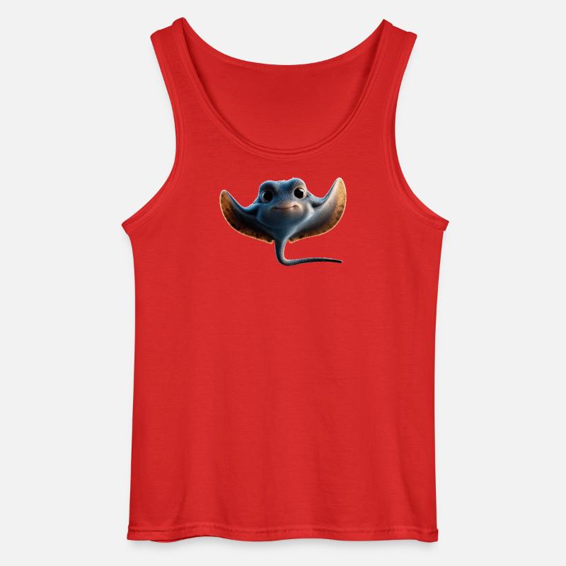 Manta Rochen Teufelsrochen Stachelrochen Taucher - Gildan Männer Tank Top - Rot