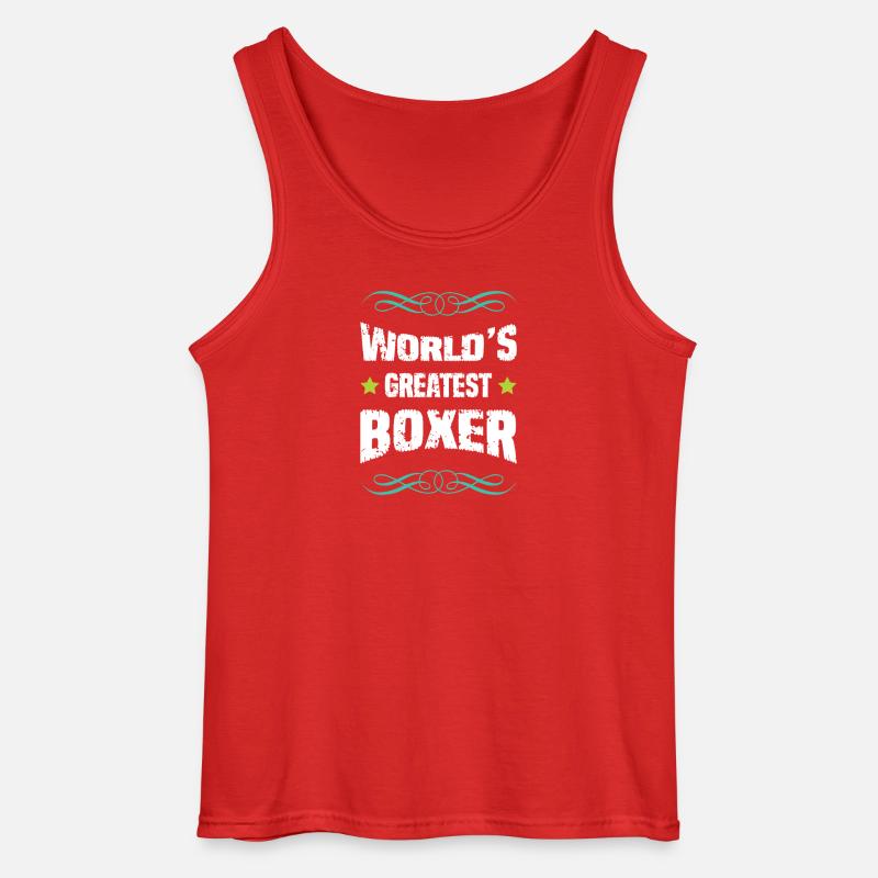 World's Greatest Boxer - Gildan Männer Tank Top - Rot