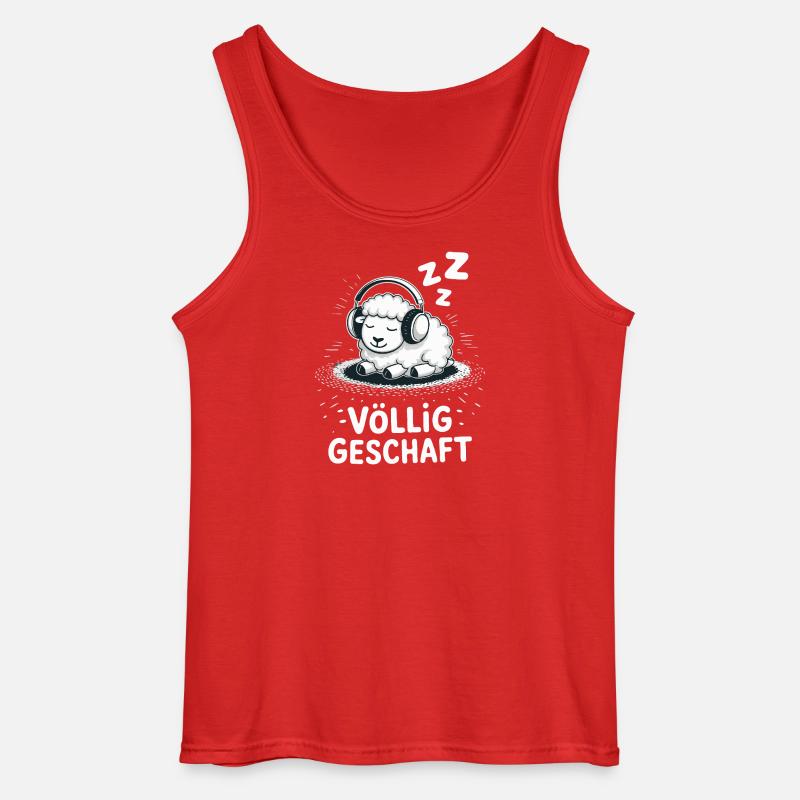 Völlig geschafft geSchaft Schaf Design - Gildan Männer Tank Top - Rot