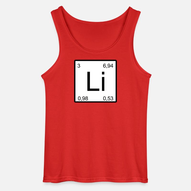 Lithium Minimal-Element Design - Gildan Männer Tank Top - Rot