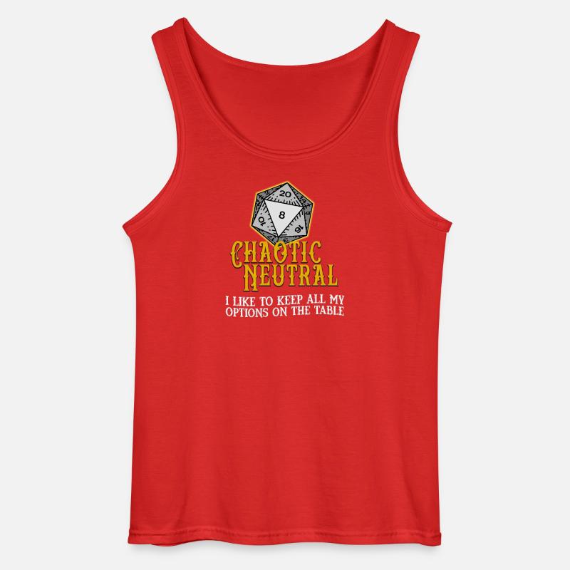 Chaotisch Neutral D20 - Gildan Männer Tank Top - Rot