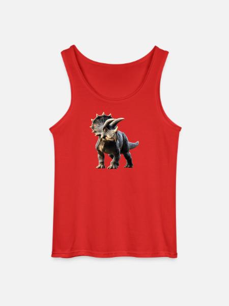 Triceratops Dinosaur Dinos Triceratops Dino - Gildan Men’s Tank Top - red