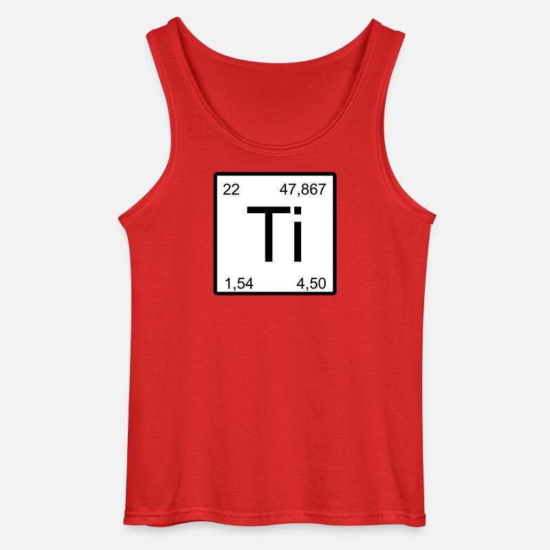 Titanium Elementsymbol Minimal Tile - Gildan Männer Tank Top - Rot