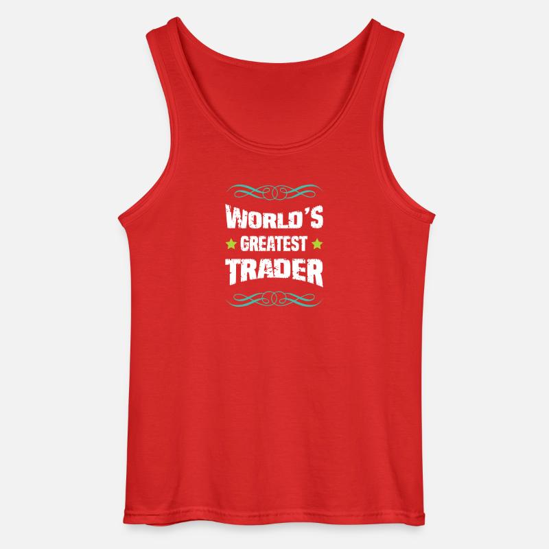 Weltbester Trader - Gildan Männer Tank Top - Rot