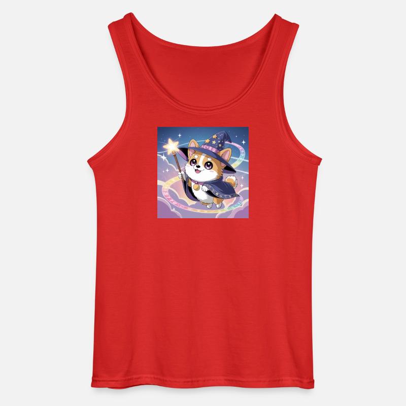 mystical corgi - Canotta da uomo Gildan - rosso