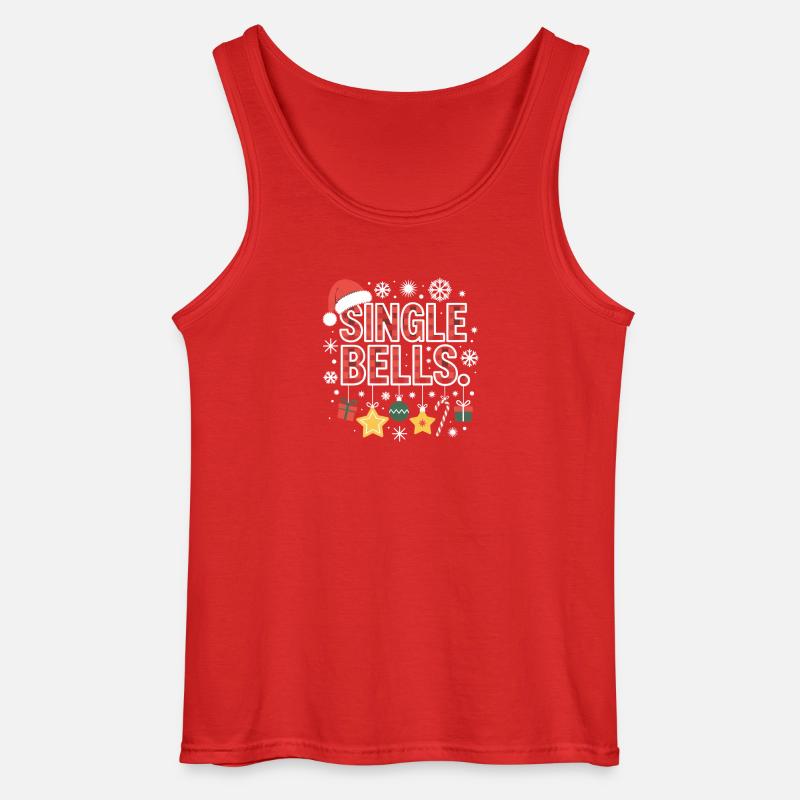 Single Bells Ugly Christmas - Gildan Männer Tank Top - Rot