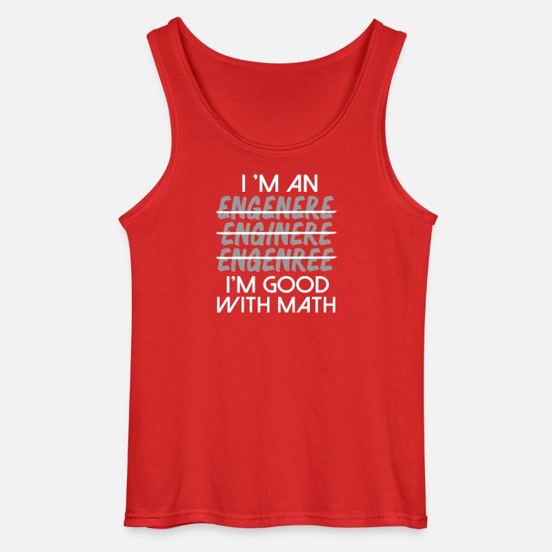Math Math Math Teacher Mathematician - Gildan Men’s Tank Top - red