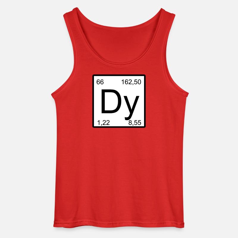 Dysprosium Dy Elemental Glyph Design - Gildan Männer Tank Top - Rot