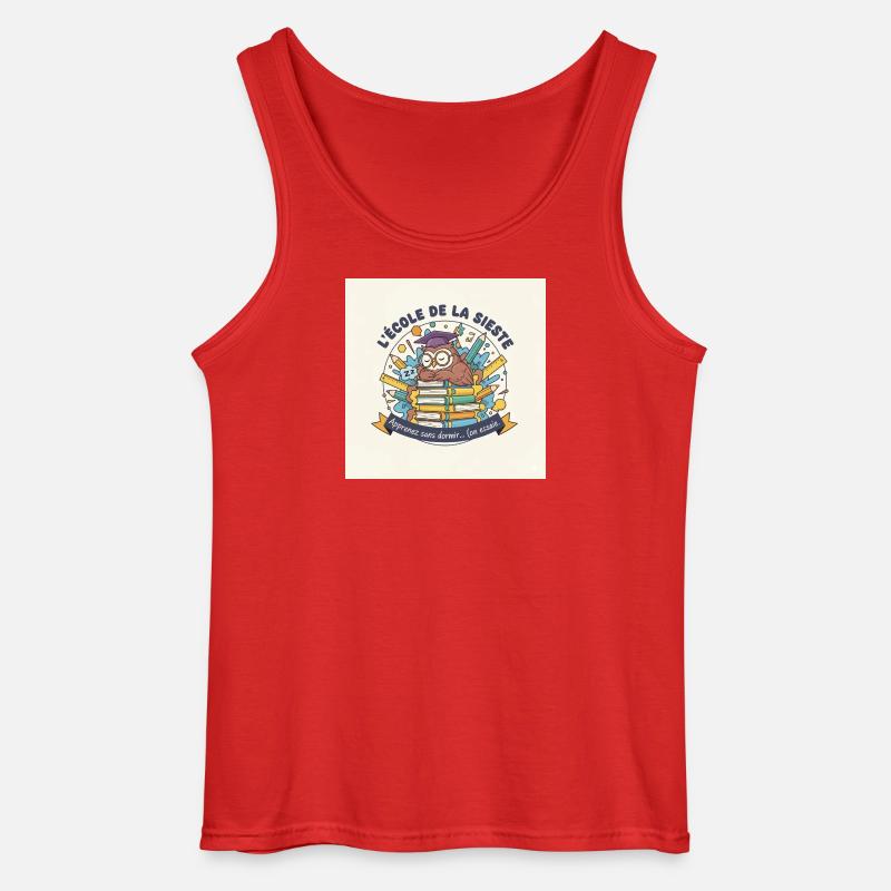 Schule der Eule Nickerchen Schüler - Gildan Männer Tank Top - Rot