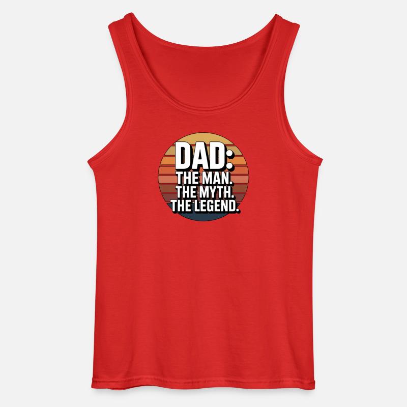 DAD: Der Mann Die Legende - Gildan Männer Tank Top - Rot