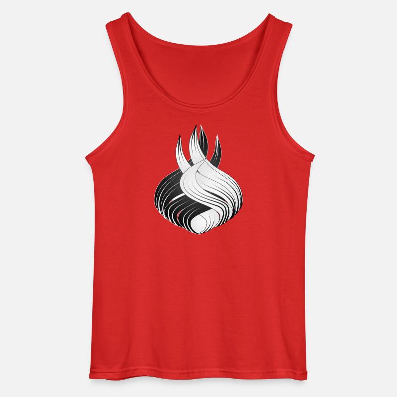 Abstrakte Formen – Dynamisches Schwarz-Weiß Design - Gildan Männer Tank Top - Rot