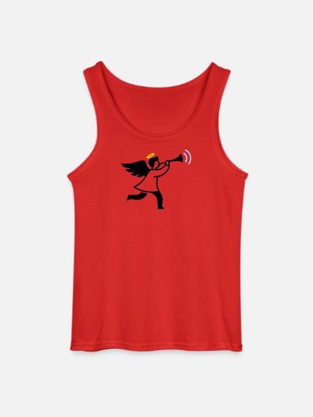 Engel mit Trompete - Gildan Männer Tank Top - Rot
