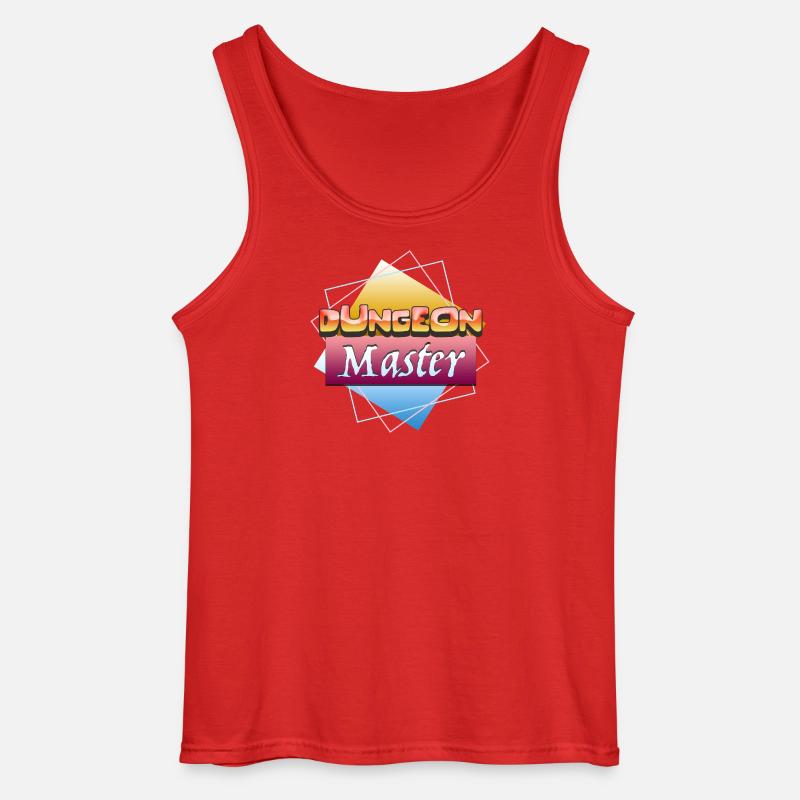 Retro Dungeon Masters Spieldesign-Meister - Gildan Männer Tank Top - Rot