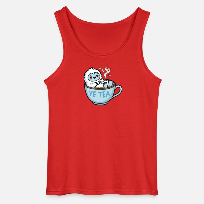 Yeti im Teebecher - Gildan Männer Tank Top - Rot