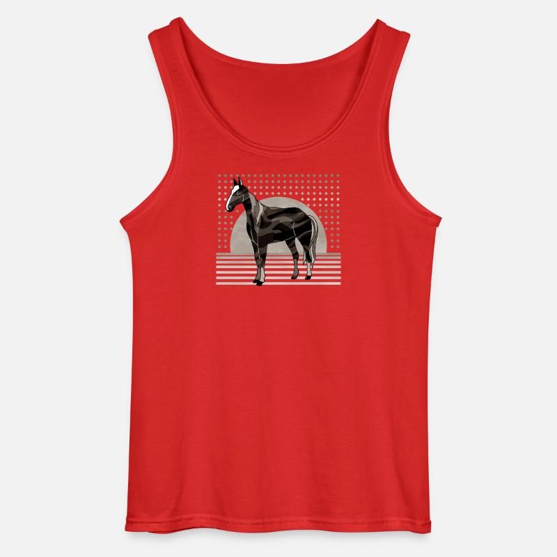 Pferd - Gildan Männer Tank Top - Rot