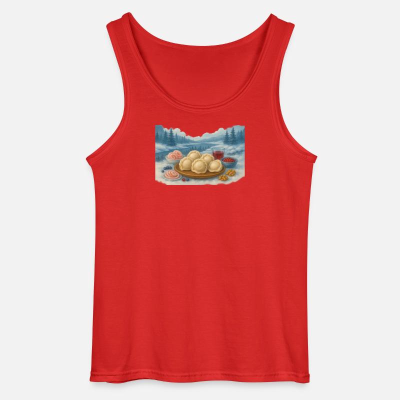 Rezepte des Weiten Nordes - Gildan Männer Tank Top - Rot