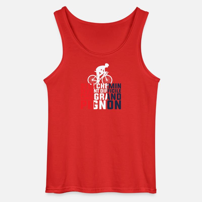 Wenn der Weg schwierig wird – Radfahrer-Geschenk - Gildan Männer Tank Top - Rot