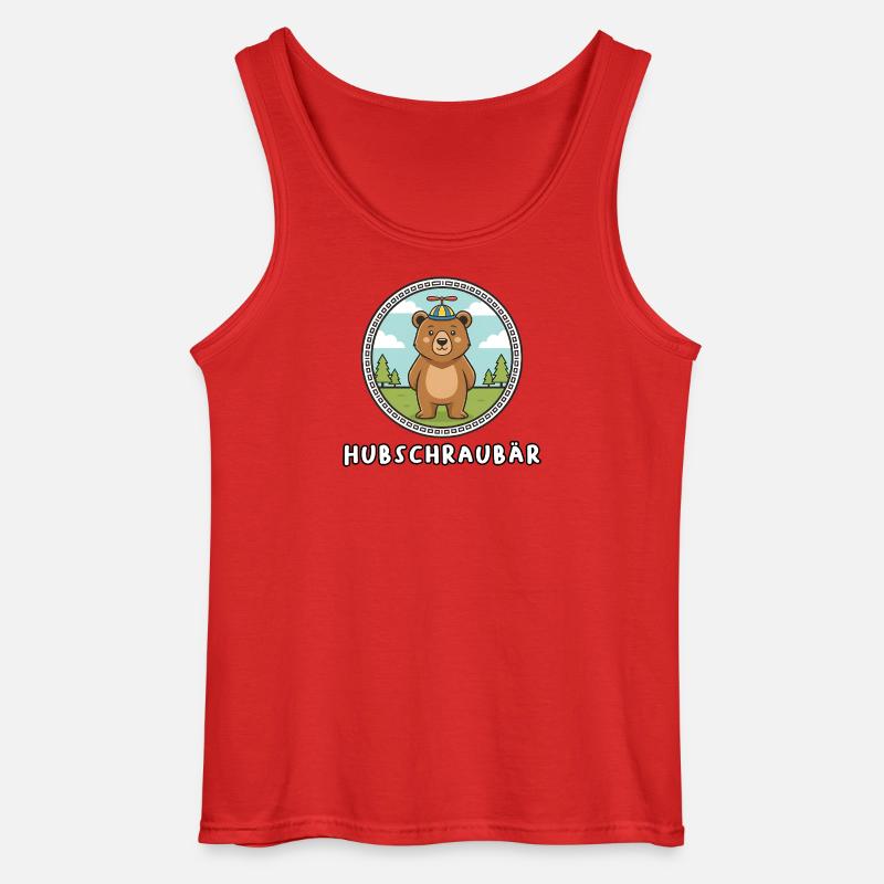 Hubschraubär - Gildan Männer Tank Top - Rot