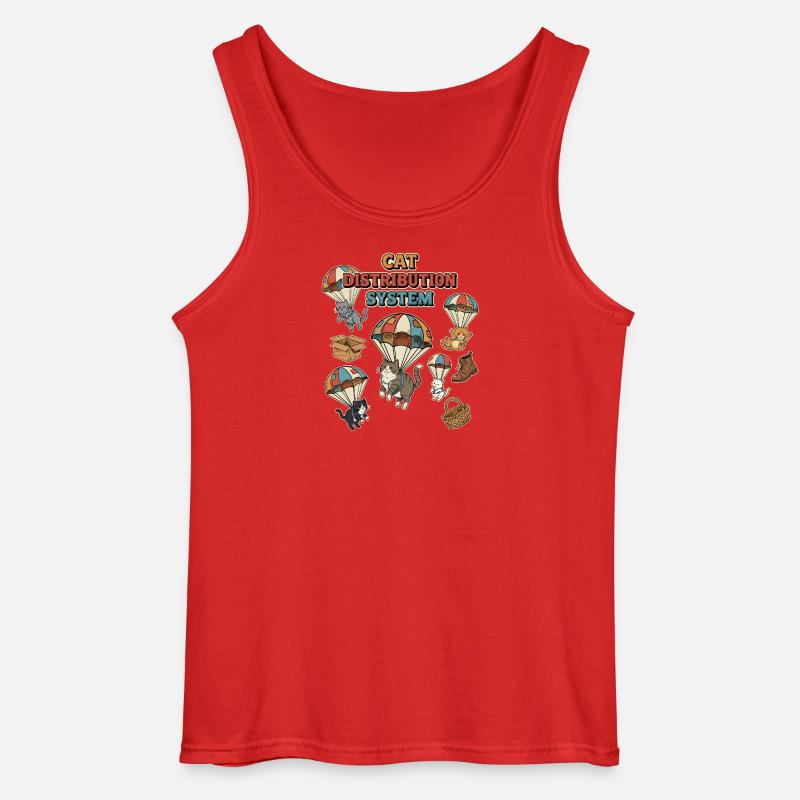 Katzenverteilungssystem - Gildan Männer Tank Top - Rot