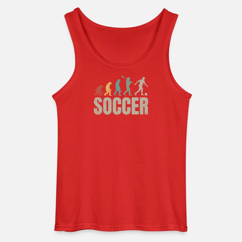 Fußball Evolution | Soccer Evolution - Gildan Männer Tank Top - Rot