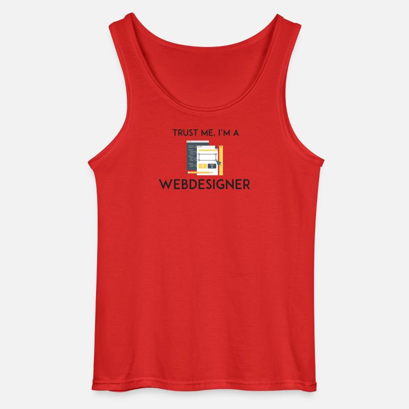 Vertrau mir, ich bin Webdesigner - Gildan Männer Tank Top - Rot