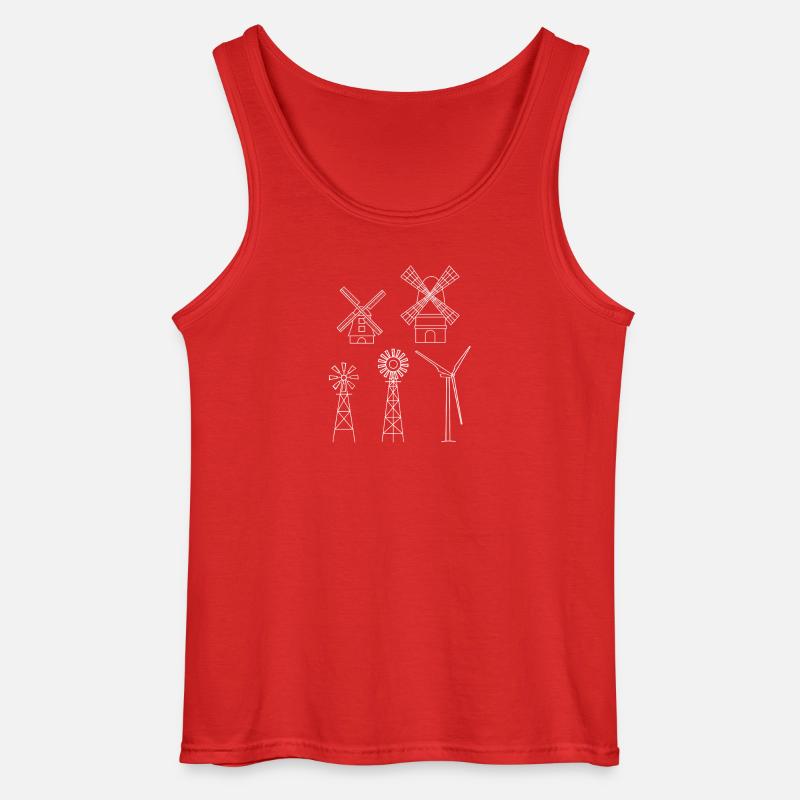 Énergie éolienne Éolienne Éolienne - Débardeur Gildan Homme - rouge