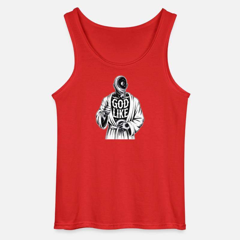 God Like Galaxy Design - Gildan Männer Tank Top - Rot