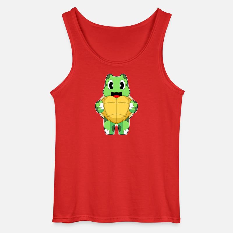 Schildkröte Herz - Gildan Männer Tank Top - Rot