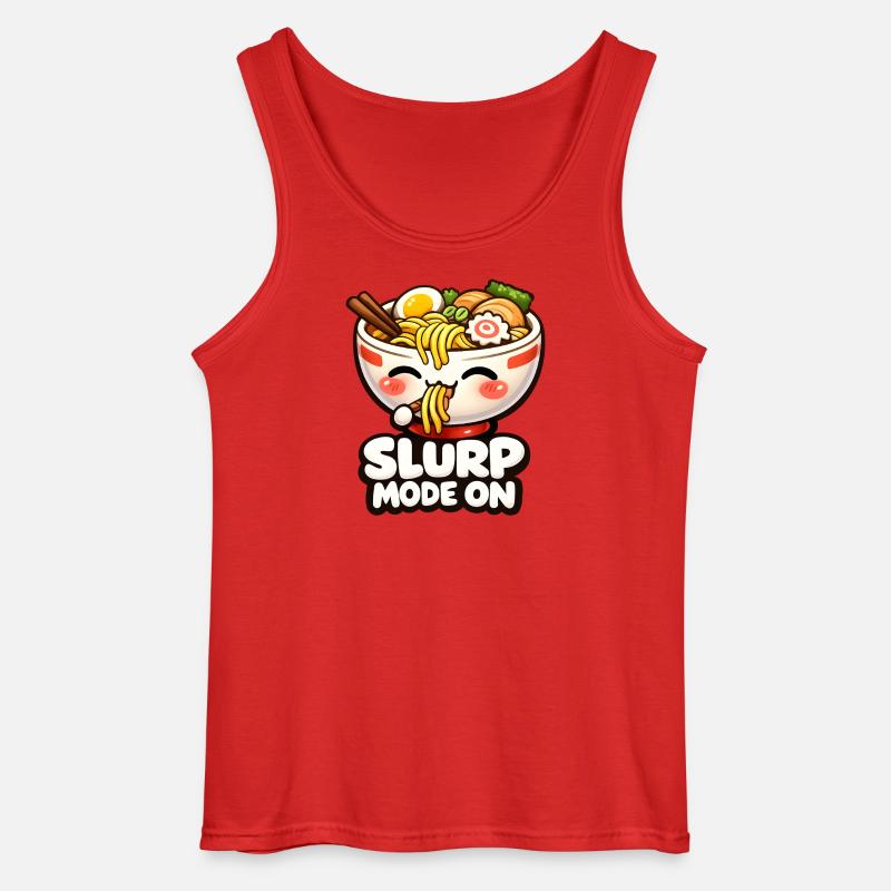 Slurp Mode On Ramen Kawaii - Gildan Männer Tank Top - Rot