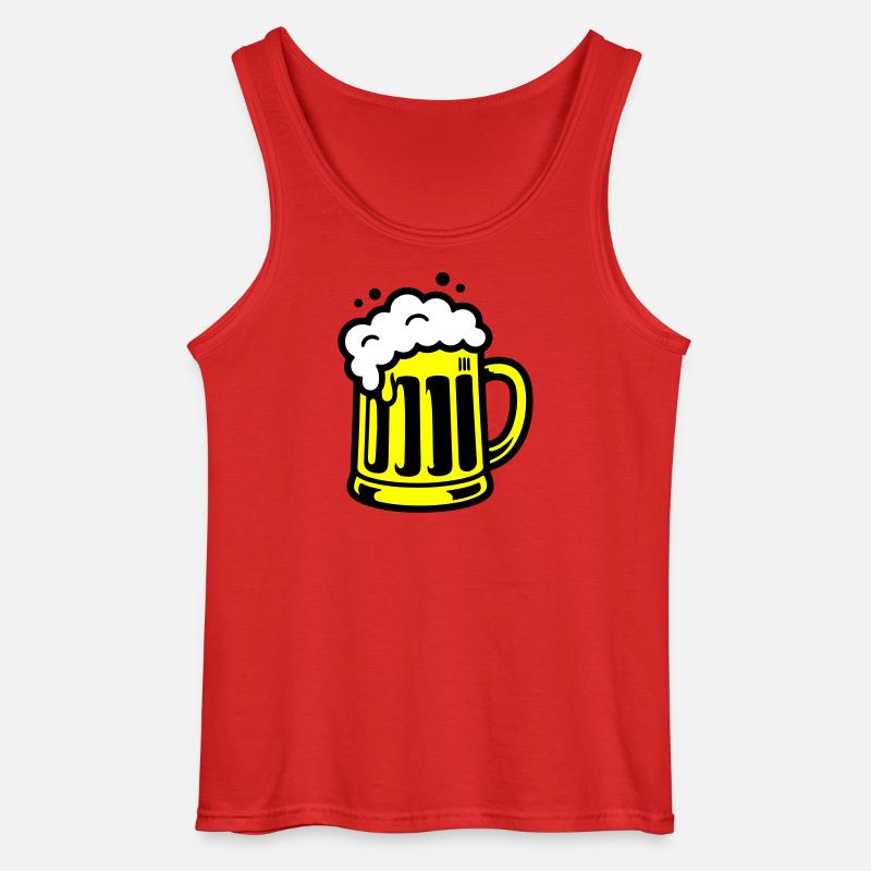 Bier Bierkrug Symbol - Gildan Männer Tank Top - Rot