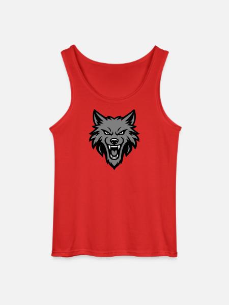 Wolf Kopf Logo - Gildan Männer Tank Top - Rot
